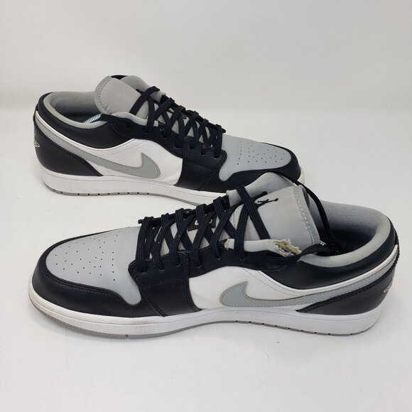 Jordan 1 Low Black/Gray/White - 553558-039 Men's Size 13 - Picture 9 of 11
